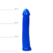 All Blue - XXL Dildo Met Ribbels - 31 x 5.5 cm - Blauw