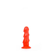 All Red - Anaal Dildo Met 3 Dikke Ribbels - 17 x 5 cm - Rood