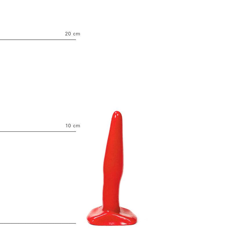 All Red - Kleine Buttplug - 12 x 2,5 cm - Rood