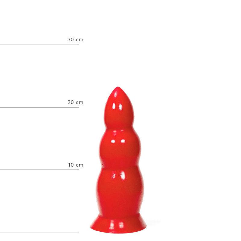All Red - Anaal Dildo - 23 x 8 cm - Rood