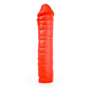 All Red - Geribbelde Dildo - 38 x 8,5 cm - Rood