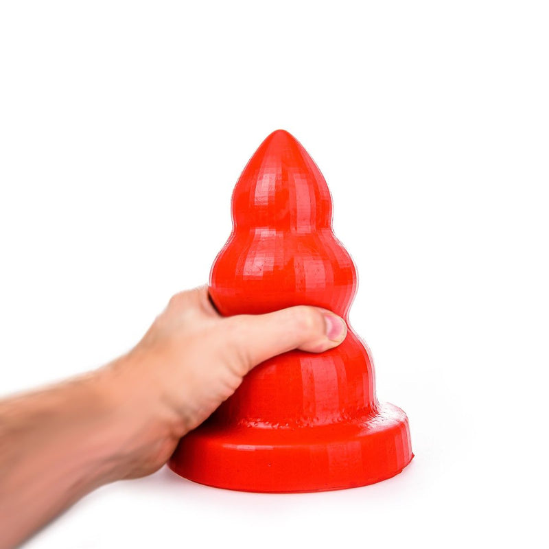 All Red - Triple Pleasure Buttplug - Rood - Maat M-Erotiekvoordeel.nl