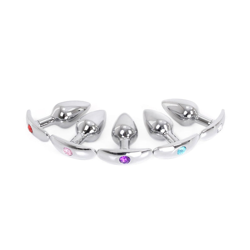 Kiotos - Aluminium buttplug Met Handvat En Sierkristal - Roze