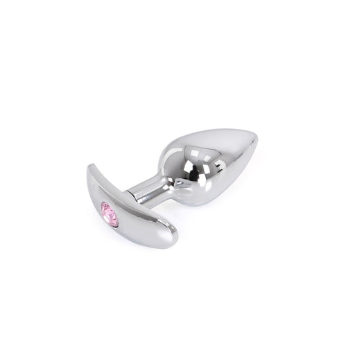 Kiotos - Aluminium buttplug Met Handvat En Sierkristal - Roze