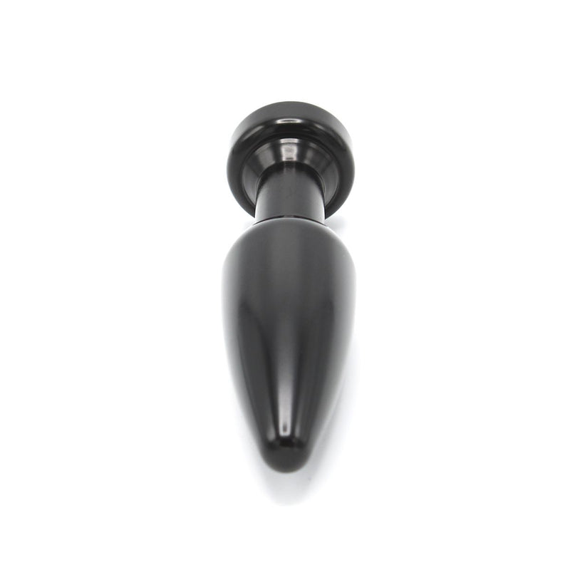 Kiotos - Aluminum Buttplug Met Kristal - Zwart