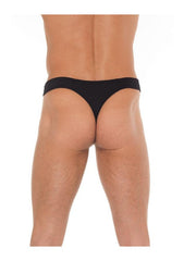 Amorable - Zwarte Heren String - Ritsje Aan Voorkant - One Size