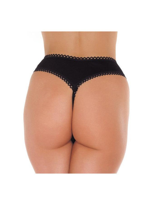 Amorable - Sexy Slipje Met Open Kruis - Zwart - One Size