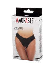 Amorable - Sexy Slipje Met Open Kruis - Zwart - One Size