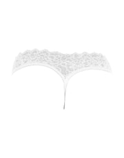 Amorable - Kanten Slipje Met Open Kruis - Wit - One Size