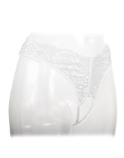 Amorable - Kanten Slipje Met Open Kruis - Wit - One Size