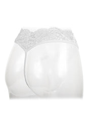 Amorable - Kanten Slipje Met Open Kruis - Wit - One Size