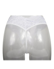 Amorable - Kanten Slipje Met Open Kruis - Wit - One Size