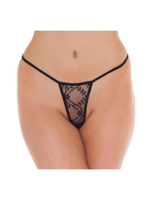 Amorable - Mini Tanga String - Zwart - One Size