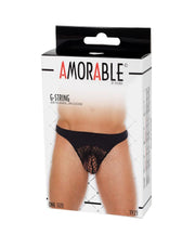 Amorable - Zwarte Visnet Herenstring - One Size