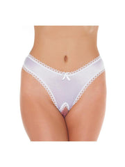 Amorable - Sexy Slipje Met Open Kruis - Wit - One Size