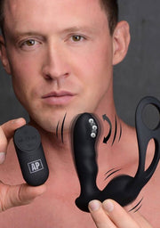 Ass Thumpers - Melkende en Vibrerende Prostaat Vibrator met Cock en Ball Ring