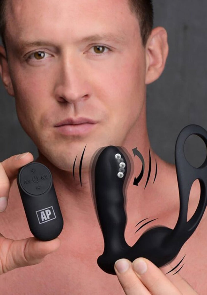 Ass Thumpers - Melkende en Vibrerende Prostaat Vibrator met Cock en Ball Ring