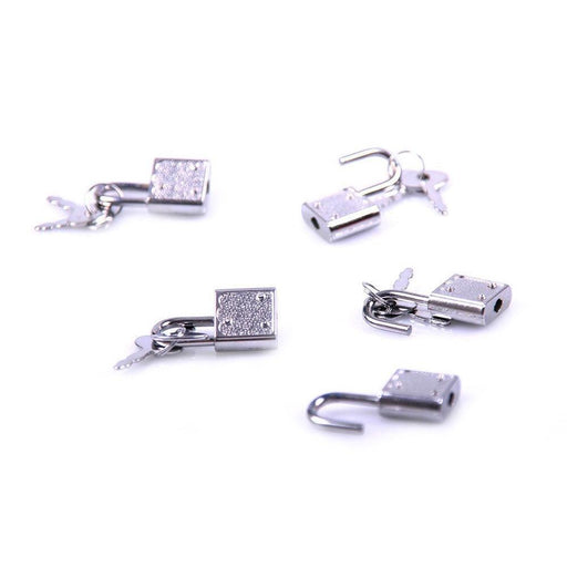 Kiotos - 5 Hangslotjes - Inclusief Sleutels - Voor Bondage en BDSM - Zilver