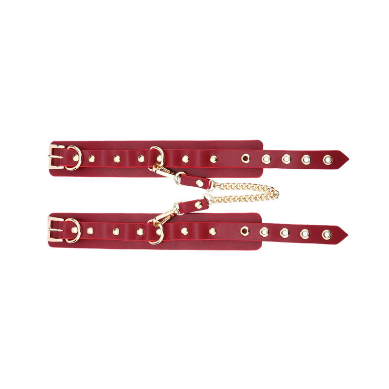 Kiotos - BDSM Fancy 5 Item Kit - Luxe Draagtas met 5 Verschillende BDSM Artikelen - PU Leer (Vegan) - Verkrijgbaar in Rood, Roze en Zwart