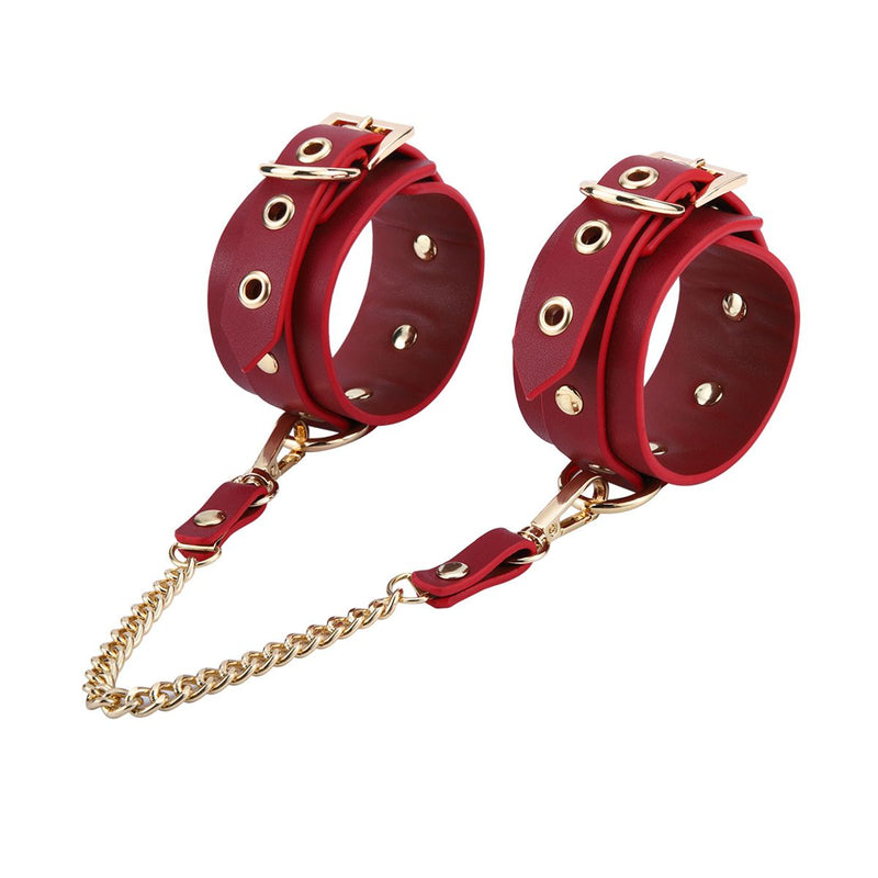 Kiotos - BDSM Fancy 5 Item Kit - Luxe Draagtas met 5 Verschillende BDSM Artikelen - PU Leer (Vegan) - Verkrijgbaar in Rood, Roze en Zwart