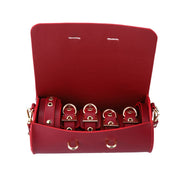 Kiotos - BDSM Fancy 5 Item Kit - Luxe Draagtas met 5 Verschillende BDSM Artikelen - PU Leer (Vegan) - Verkrijgbaar in Rood, Roze en Zwart