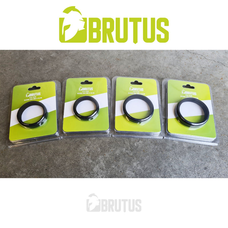 Brutus - Flat Slick - Silicone Cockring - Diverse Diameters
