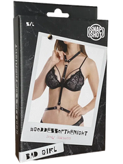 Bad Girl - #goddesofthenight - Body Harnasje met Tailleband - One Size - Zwart-Erotiekvoordeel.nl