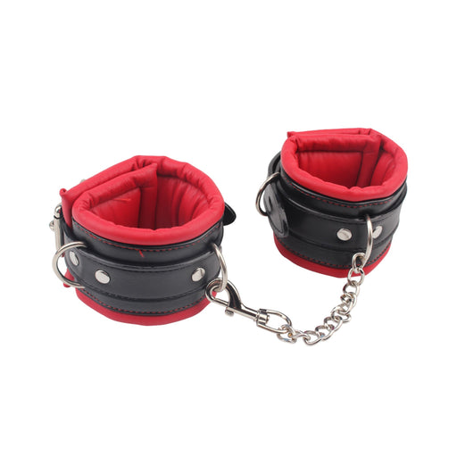 Behave! - Super Soft - Zachte Gevoerde Enkelboeien - Rood/Zwart-Erotiekvoordeel.nl