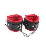 Behave! - Super Soft - Zachte Gevoerde Enkelboeien - Rood/Zwart-Erotiekvoordeel.nl