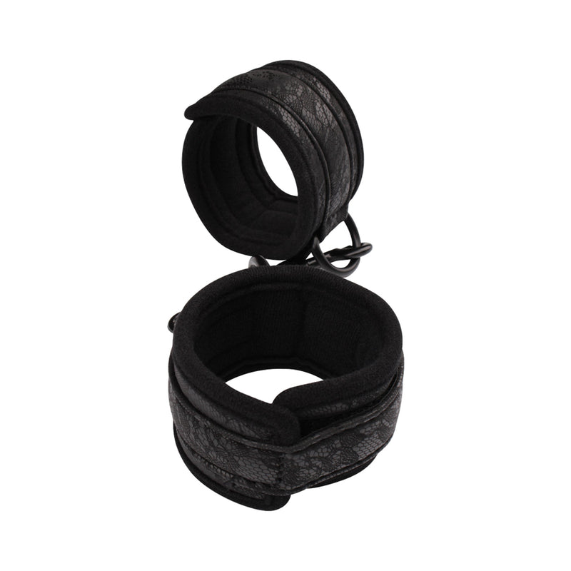 Behave! - Temptation Bondage Kit - Polsboeien en Blinddoek - Zwart-Erotiekvoordeel.nl