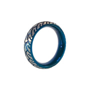 Black Label - Blue Racer Cockring - RVS - Blauw/Zilver