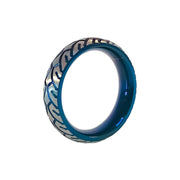 Black Label - Blue Racer Cockring - RVS - Blauw/Zilver