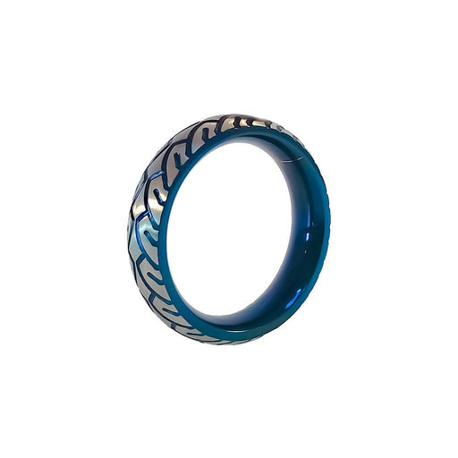 Black Label - Blue Racer Cockring - RVS - Blauw/Zilver