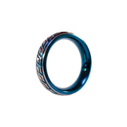 Black Label - Blue Wave Cockring - RVS - Blauw/Zilver
