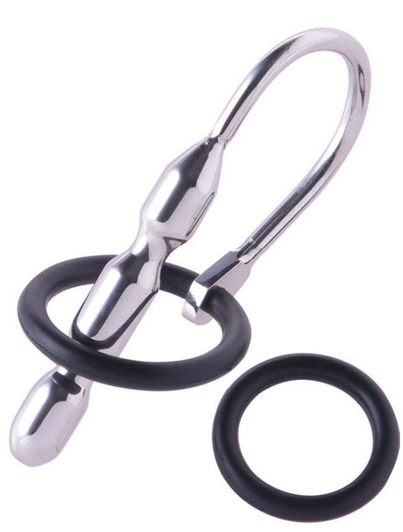 Black Label - Fat Boy - Urethrale Stretcher Plug met Siliconen Ringen