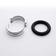 Black Label - Fusion Ring - Cockring van Metaal met Siliconen - Small - Ø 35 x 7 x 15 mm