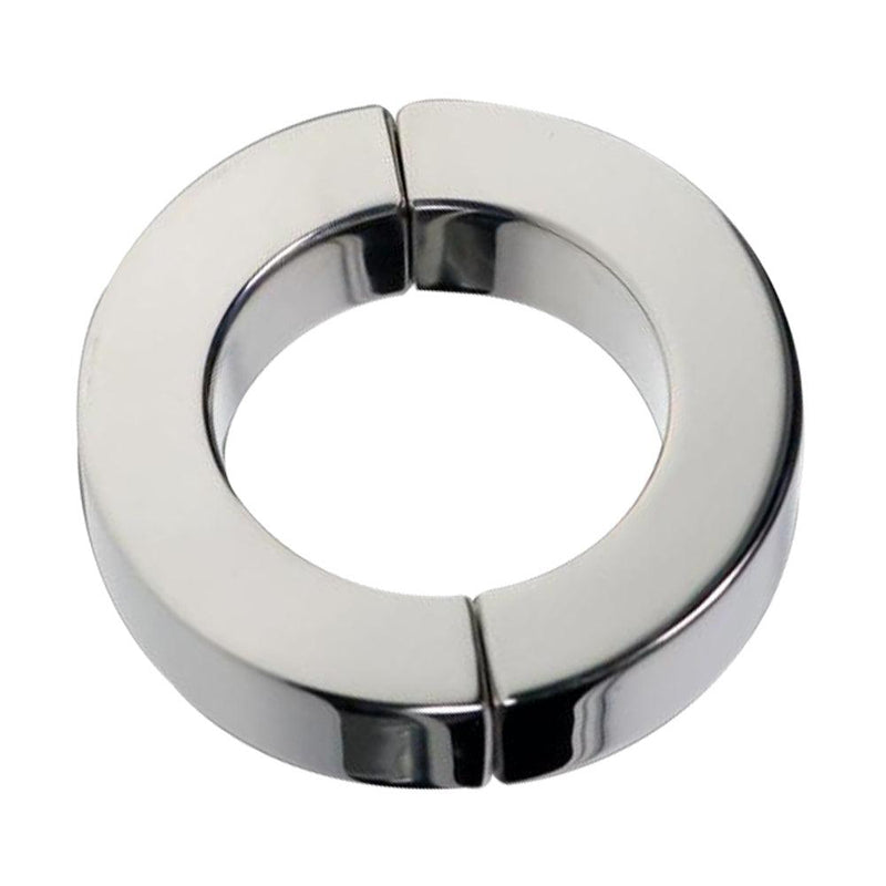 Black Label - Magnetische Scharnierende Cockring - RVS