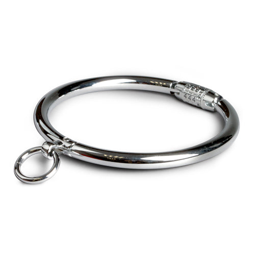 Black Label - Stalen Collar met Cijferslot - Zilver