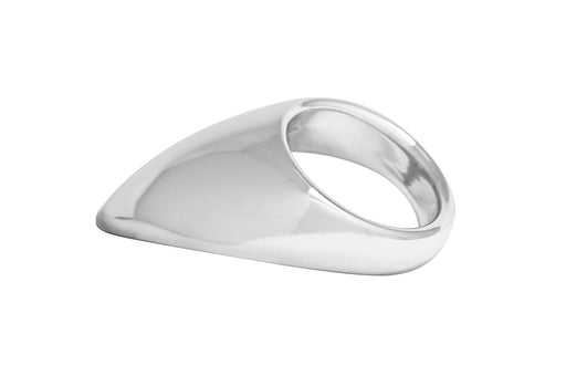 Black Label - Teardrop Cockring - Stimuleert de Prostaat - RVS - Zilver