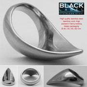 Black Label - Teardrop Cockring - Stimuleert de Prostaat - RVS - Zilver