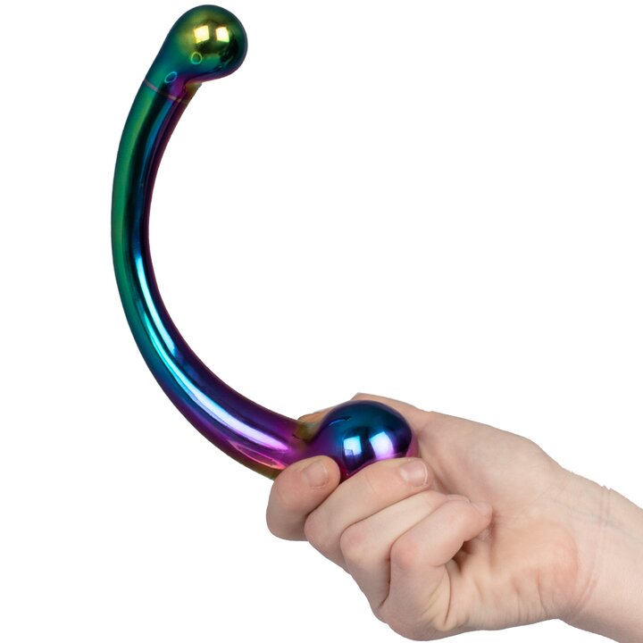 Black Label - The Rainbow Curvy - Dubbelzijdige Metalen Dildo - RVS