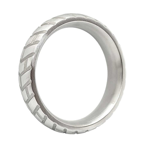 Black Label - Tire XL - Zware RVS Cockring met Bandenprofiel