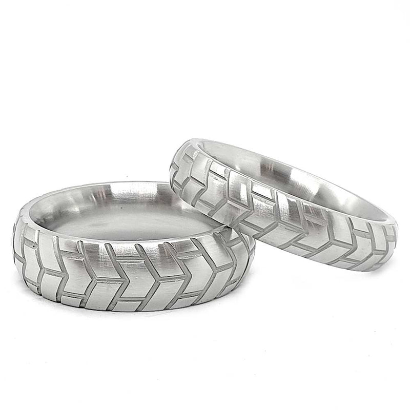 Black Label - Tire XL - Zware RVS Cockring met Bandenprofiel