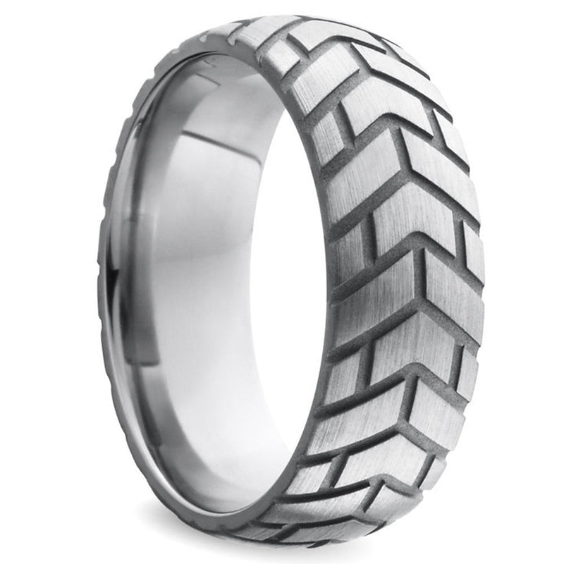 Black Label - Tire XL - Zware RVS Cockring met Bandenprofiel