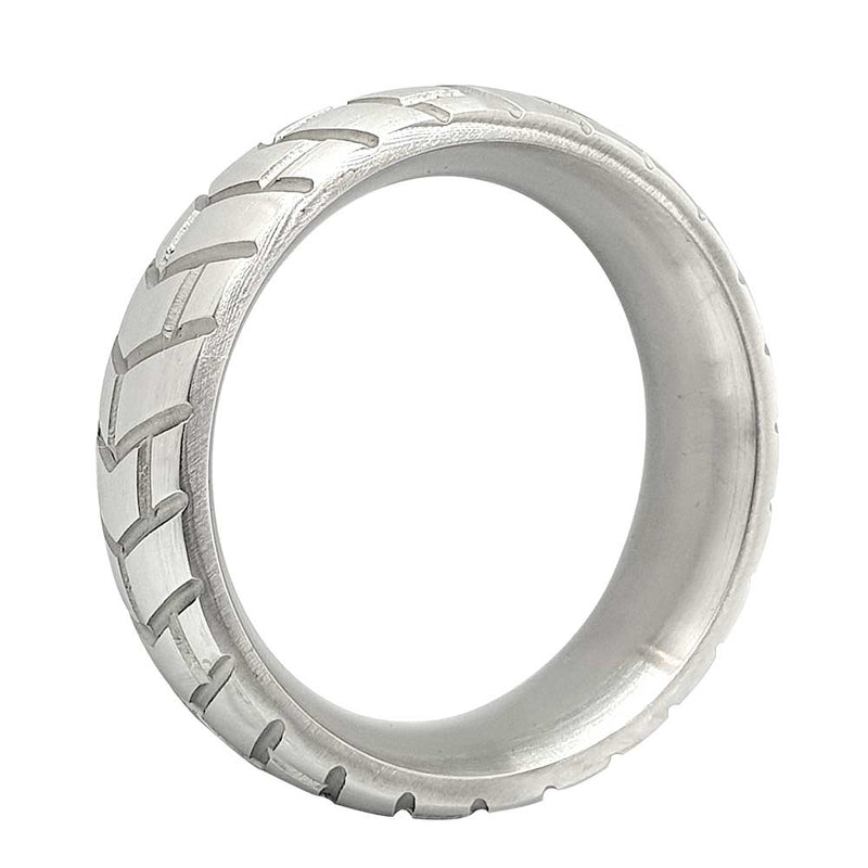 Black Label - Tire - Zware RVS Cockring met Bandenprofiel