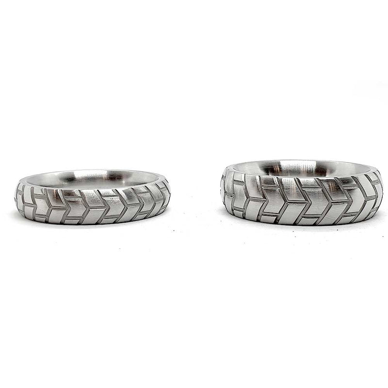 Black Label - Tire - Zware RVS Cockring met Bandenprofiel