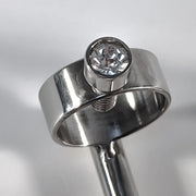 Black Label - Vinger Fixatie Boeien - RVS - Met Swarovski Decoratie - Zilver