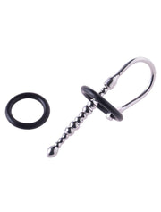 Black Label - Beaded - Geribbelde Plasbuis Stretcher met Siliconen Eikelringen
