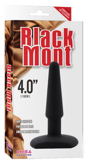 Black Mont - Siliconen Buttplug - 11 x 2.3 cm - Zwart-Erotiekvoordeel.nl