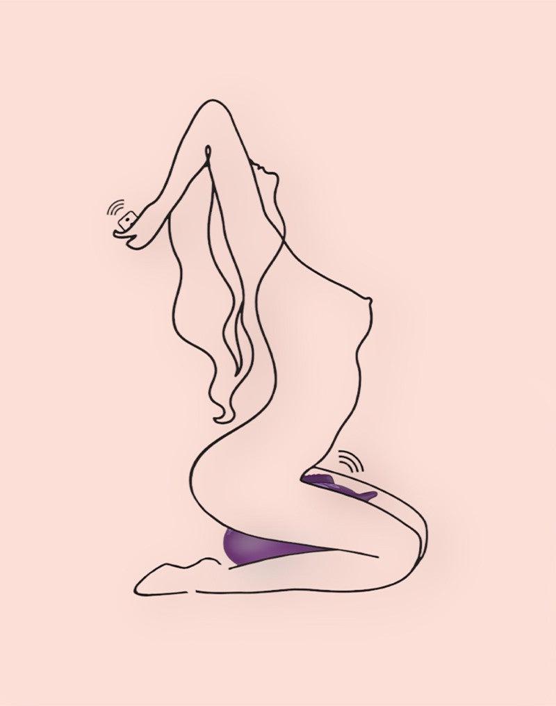 Bouncy Bliss - Flow - Zit-vibrator - Hands-free Vibrator - Vibrator-kussen - Paars